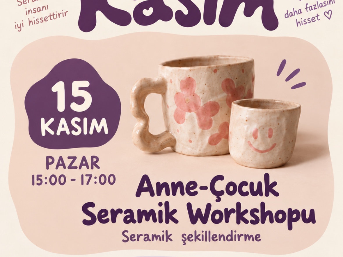Anne - çocuk seramik workshop